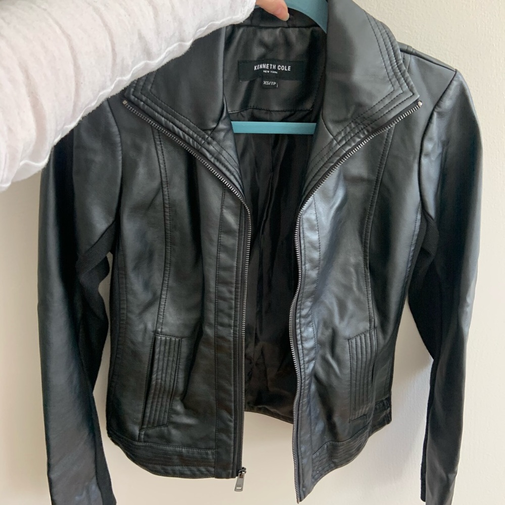 Kenneth Cole black leather jacket